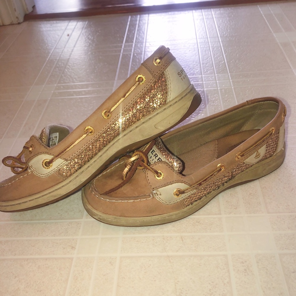 [SOLD] Sperry Top-Sider Gold Boat Shoes - Picture 3 of 5